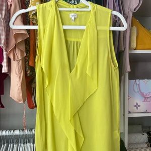 Neon yellow Aritzia blouse